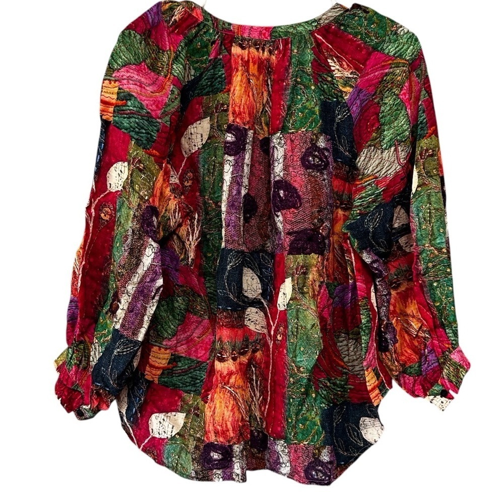 Lior Multi Color Patchwork Boho Chic Indie Balloo… - image 4